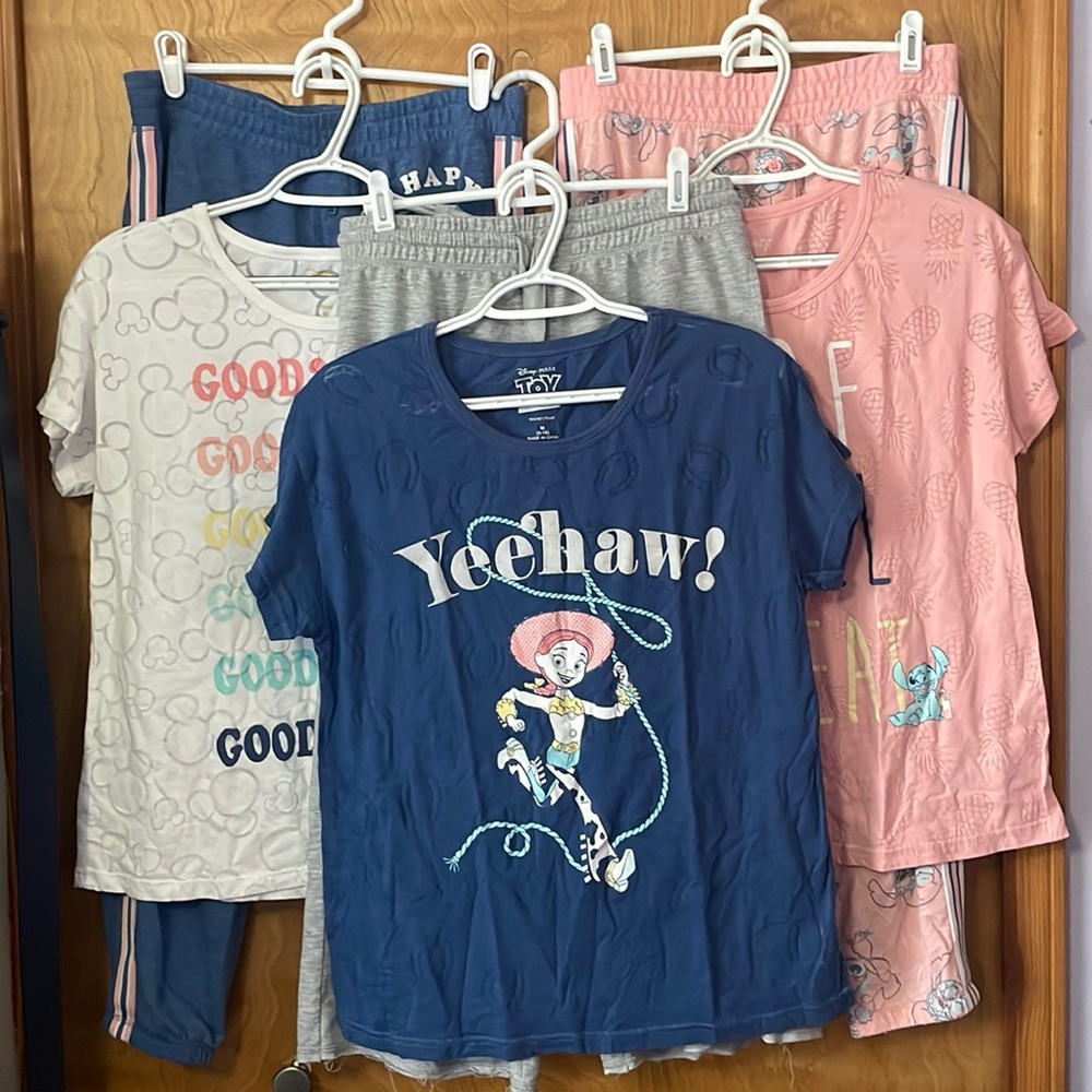 Set of (3) Disney junior size medium pj’s